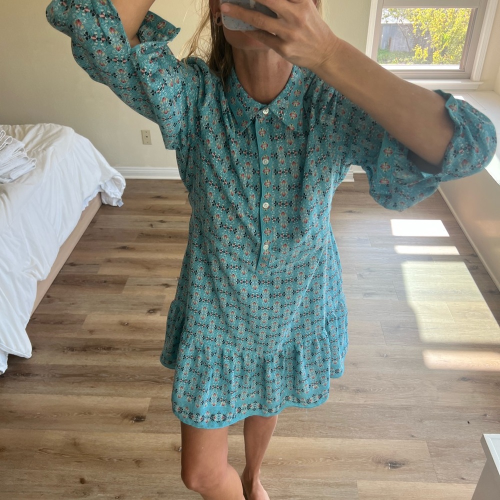 Max Studio Blue Floral Mini Dress